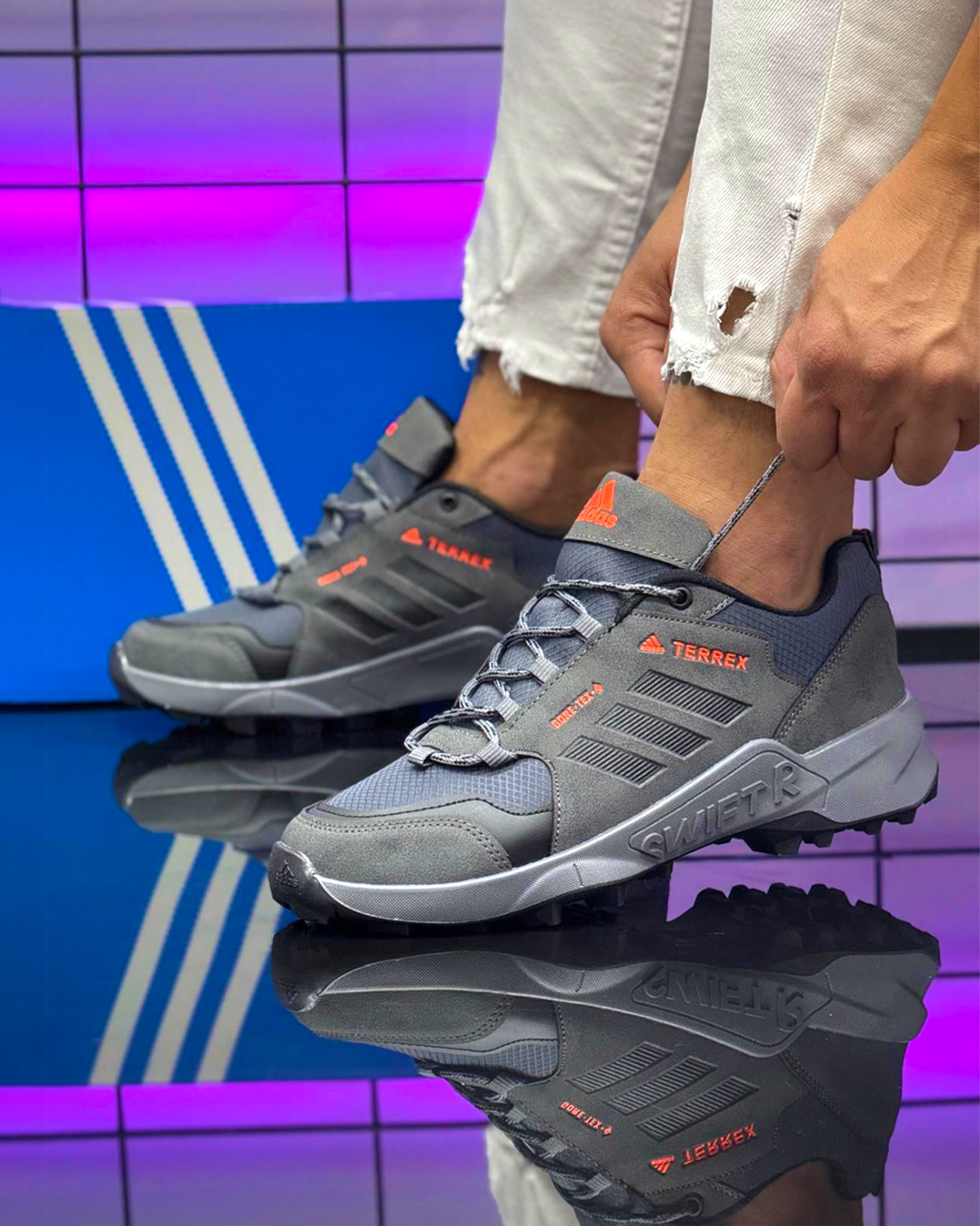 Adidasi AD-01 TRX Gri Portocaliu